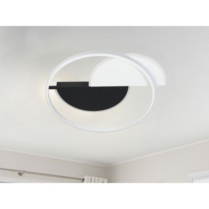 LED Stmievateľné stropné svietidlo LED/70W/230V 3000-6500K biela/čierna + diaľkové ovládanie