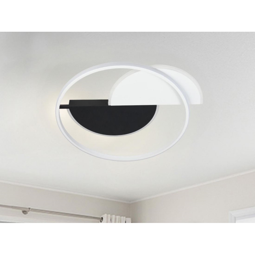 LED Stmievateľné stropné svietidlo LED/70W/230V 3000-6500K biela/čierna + diaľkové ovládanie