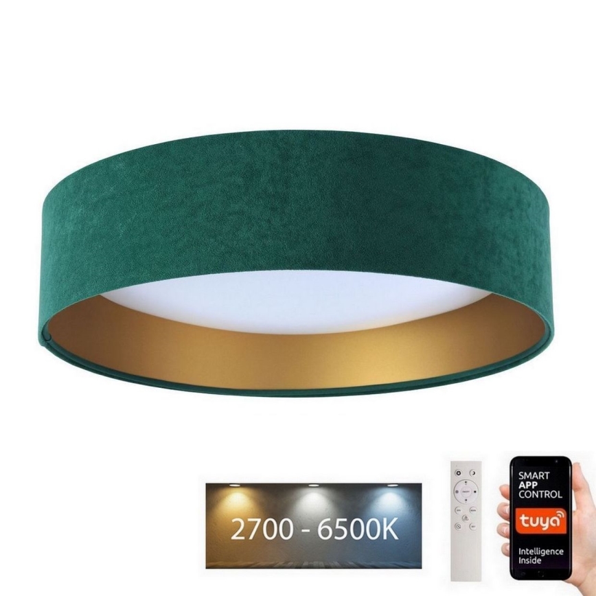 LED Stmievateľné svietidlo SMART GALAXY LED/24W/230V pr. 45 cm Wi-Fi Tuya zelená/zlatá + diaľkové ovládanie