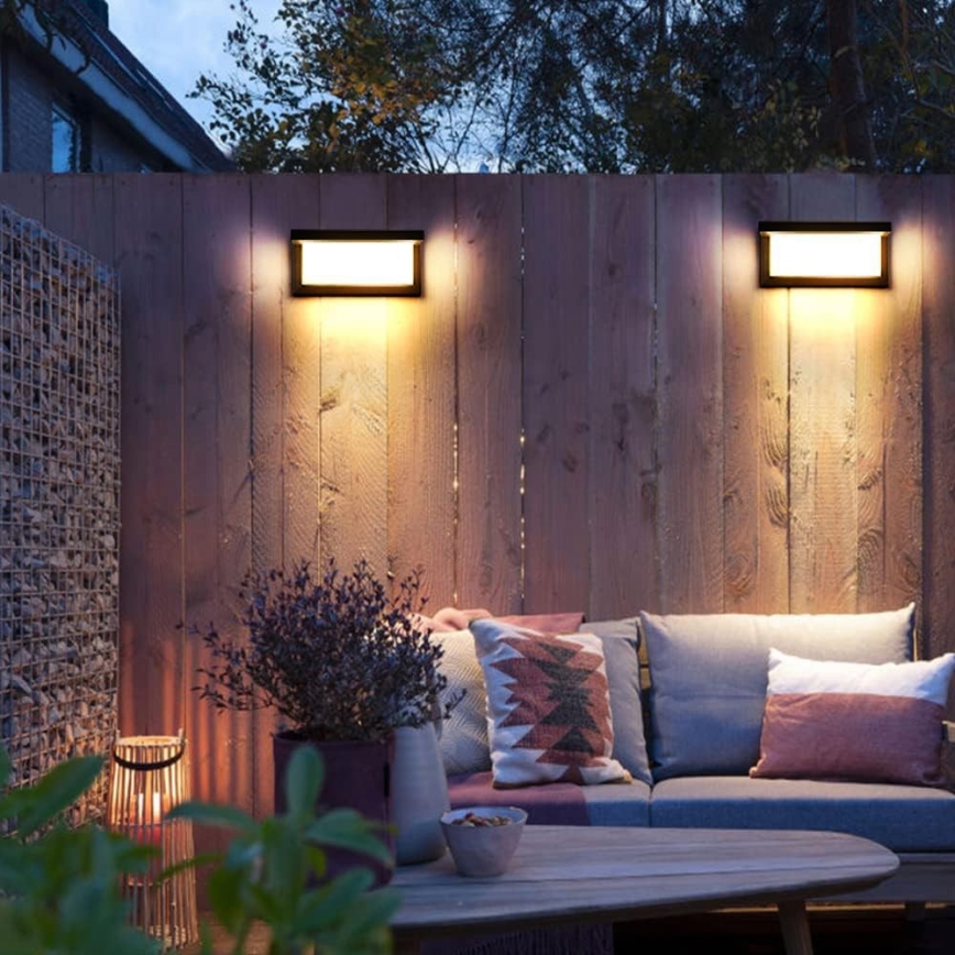 LED stmievateľné vonkajšie nástenné svietidlo NEELY 1xE27/W/230V 2700-6500K IP54 čierne