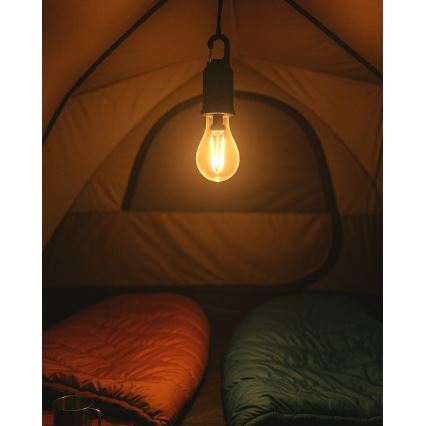 LED Stmievateľné vonkajšie závesné nabíjacie svietidlo LED/3W/5V 400 mAh IP44