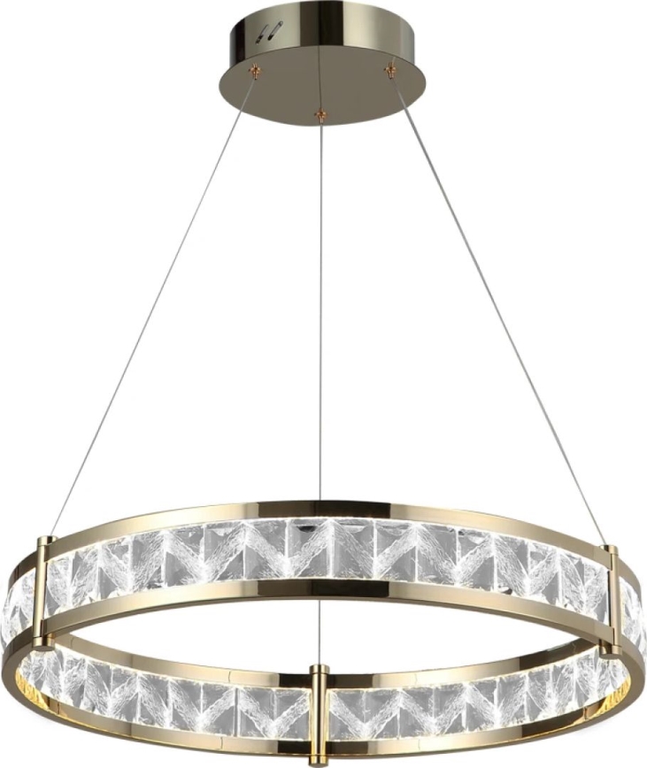 LED Stmievateľný krištáľový luster na lanku ENRIQUE LED/55W//230V 3000-6000K pr. 80 cm + diaľkové ovládanie