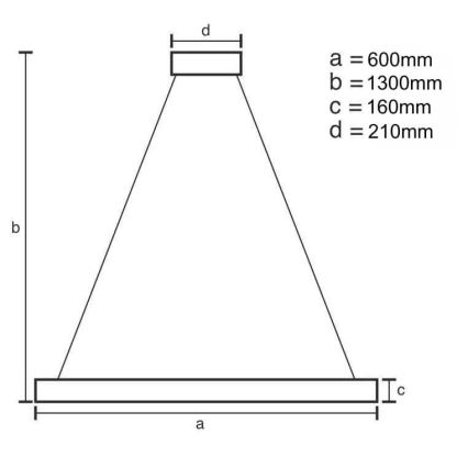 LED Stmievateľný krištáľový luster na lanku LED/40W/230V 3000-6500K + diaľkové ovládanie