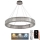LED Stmievateľný krištáľový luster na lanku LED/50W/230V 3000-6500K lesklý chróm + diaľkové ovládanie