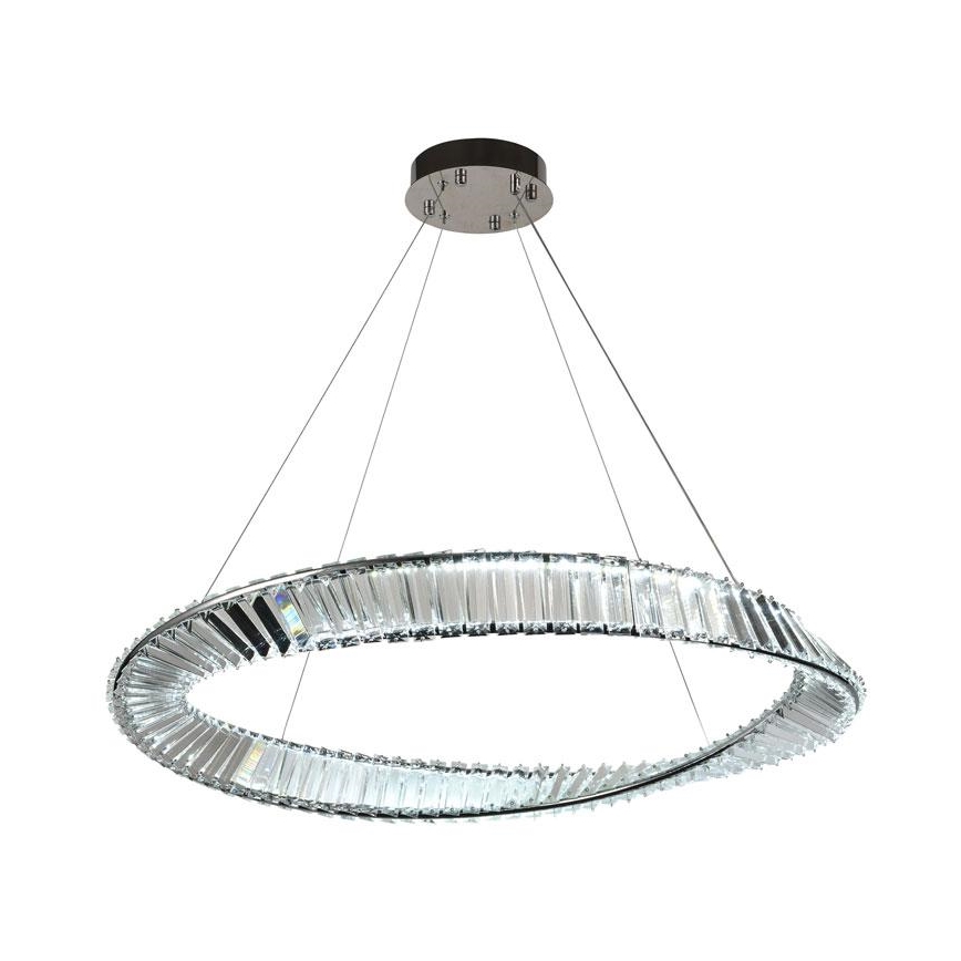 LED Stmievateľný krištáľový luster na lanku LED/50W/230V 3000-6500K + diaľkové ovládanie