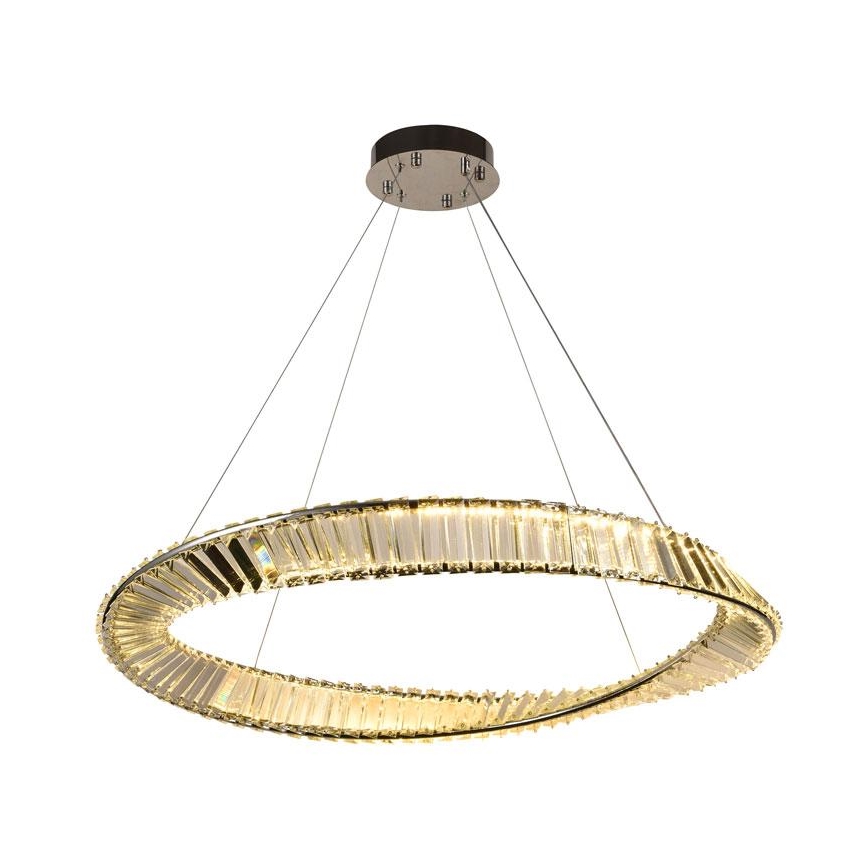 LED Stmievateľný krištáľový luster na lanku LED/50W/230V 3000-6500K + diaľkové ovládanie