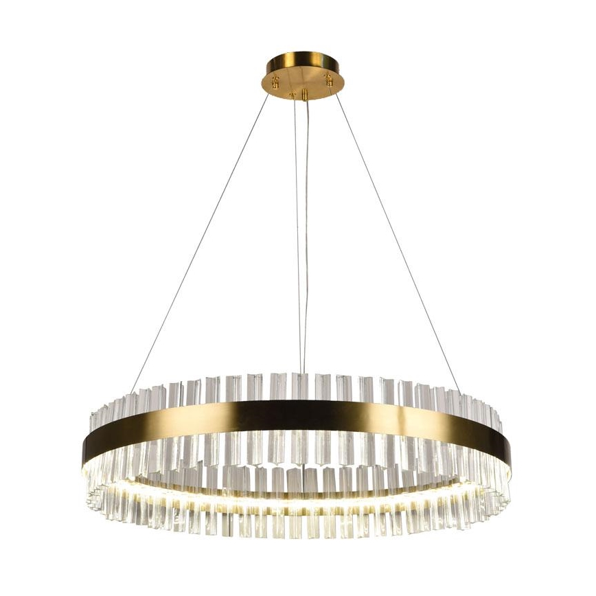 LED Stmievateľný krištáľový luster na lanku LED/55W/230V 3000-6500K + diaľkové ovládanie