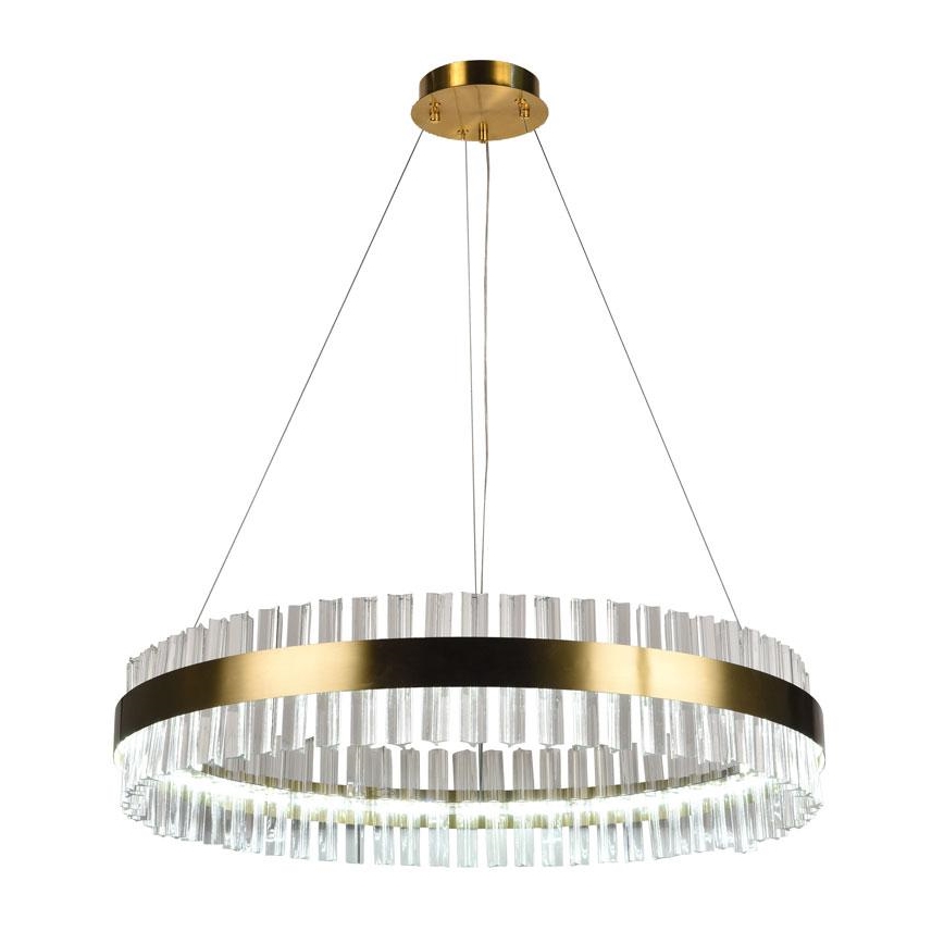 LED Stmievateľný krištáľový luster na lanku LED/55W/230V 3000-6500K + diaľkové ovládanie