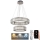 LED Stmievateľný krištáľový luster na lanku LED/65W/230V 3000-6500K lesklý chróm + diaľkové ovládanie