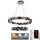 LED Stmievateľný krištáľový luster na lanku LED/65W/230V 3000-6500K lesklý chróm + diaľkové ovládanie