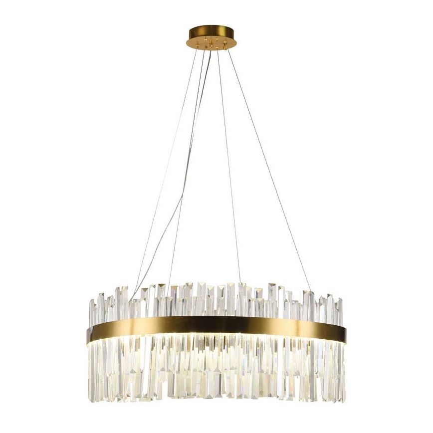 LED Stmievateľný krištáľový luster na lanku LED/80W/230V 3000-6500K + diaľkové ovládanie