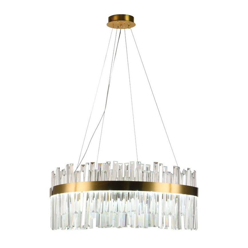 LED Stmievateľný krištáľový luster na lanku LED/80W/230V 3000-6500K + diaľkové ovládanie
