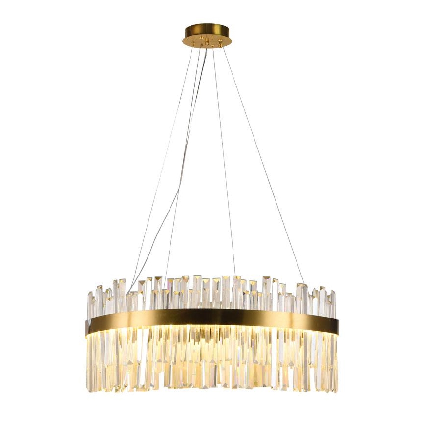 LED Stmievateľný krištáľový luster na lanku LED/80W/230V 3000-6500K + diaľkové ovládanie