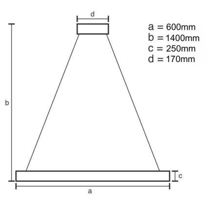 LED Stmievateľný krištáľový luster na lanku LED/80W/230V 3000-6500K + diaľkové ovládanie