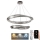 LED Stmievateľný krištáľový luster na lanku LED/90W/230V 3000-6500K lesklý chróm + diaľkové ovládanie