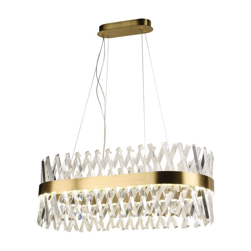 LED Stmievateľný krištáľový luster na lanku LED/90W/230V 3000-6500K + diaľkové ovládanie