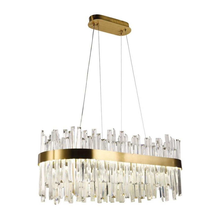 LED Stmievateľný krištáľový luster na lanku LED/90W/230V 3000-6500K + diaľkové ovládanie