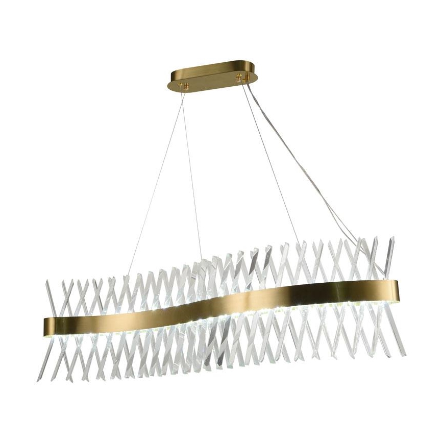 LED Stmievateľný krištáľový luster na lanku LED/95W/230V 3000-6500K + diaľkové ovládanie