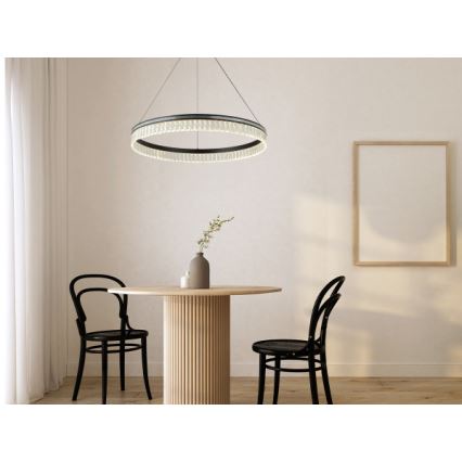 LED Stmievateľný krištáľový luster na lanku THALIA LED/55W/230V 3000-6000K pr. 80 cm + diaľkové ovládanie