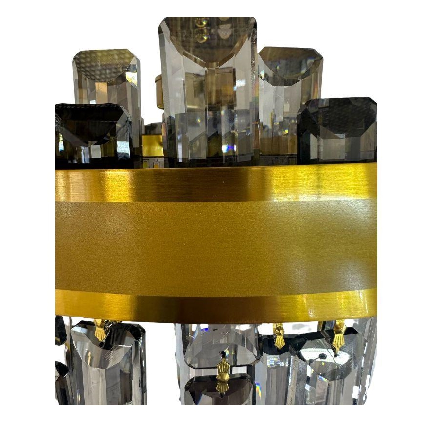 LED Stmievateľný krištáľový luster na tyči LED/80W/230V 3000-6500K + diaľkové ovládanie