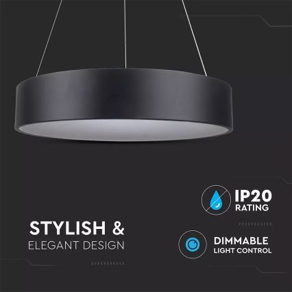 LED Stmievateľný luster na lanku 1xLED/20W/230V