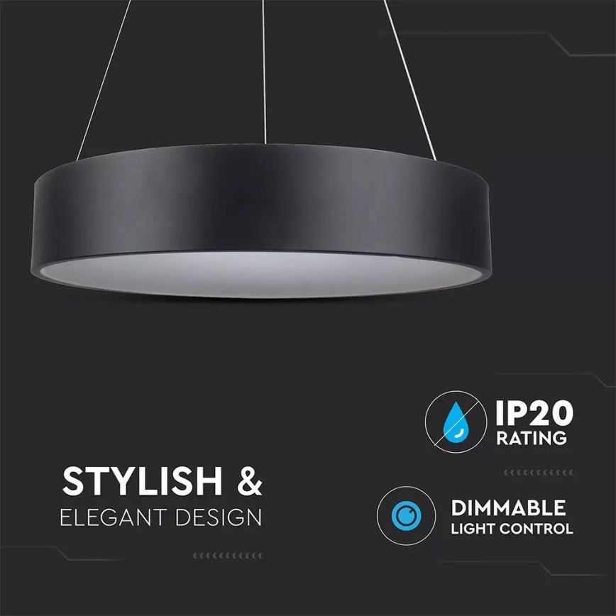 LED Stmievateľný luster na lanku 1xLED/20W/230V
