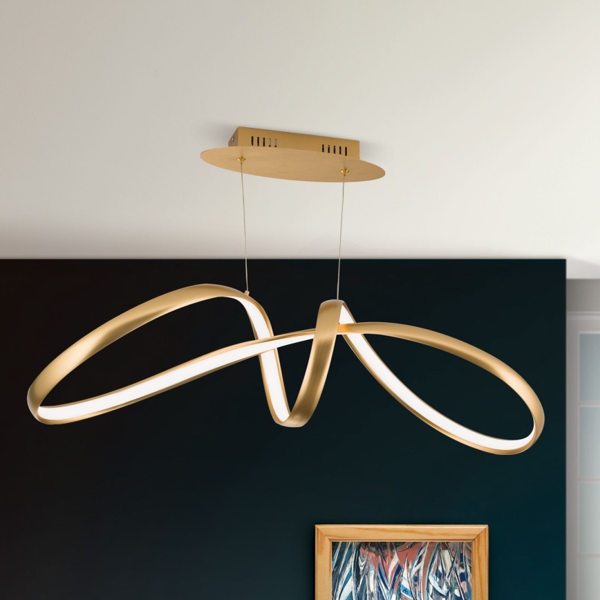 LED Stmievateľný luster na lanku CIRCUS LED/36W/230V zlatá