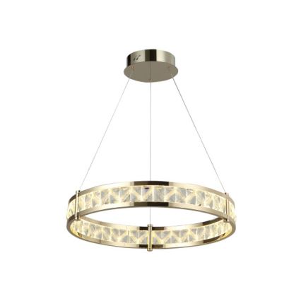 LED Stmievateľný krištáľový luster na lane ENRIQUE LED/40W//230V 3000-6000K pr. 60 cm + diaľkové ovládanie