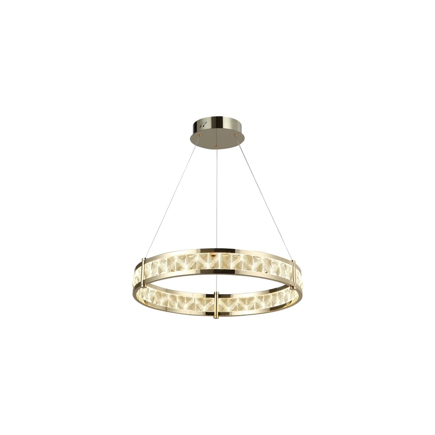 LED Stmievateľný krištáľový luster na lanku ENRIQUE LED/55W//230V 3000-6000K pr. 80 cm + diaľkové ovládanie