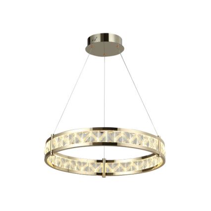 LED Stmievateľný krištáľový luster na lanku ENRIQUE LED/55W//230V 3000-6000K pr. 80 cm + diaľkové ovládanie