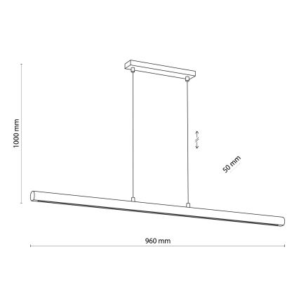 LED Stmievateľný luster na lanku GIACINTO LED/30W/230V