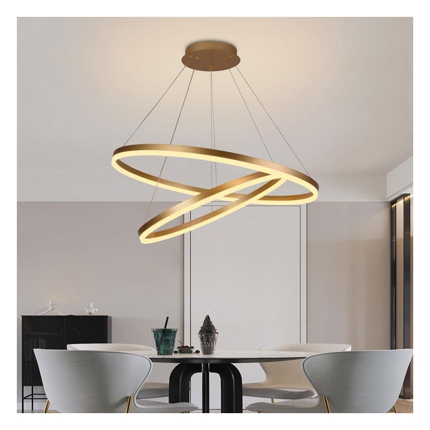 LED Stmievateľný luster na lanku LED/100W/230V 3000-6500K + diaľkové ovládanie