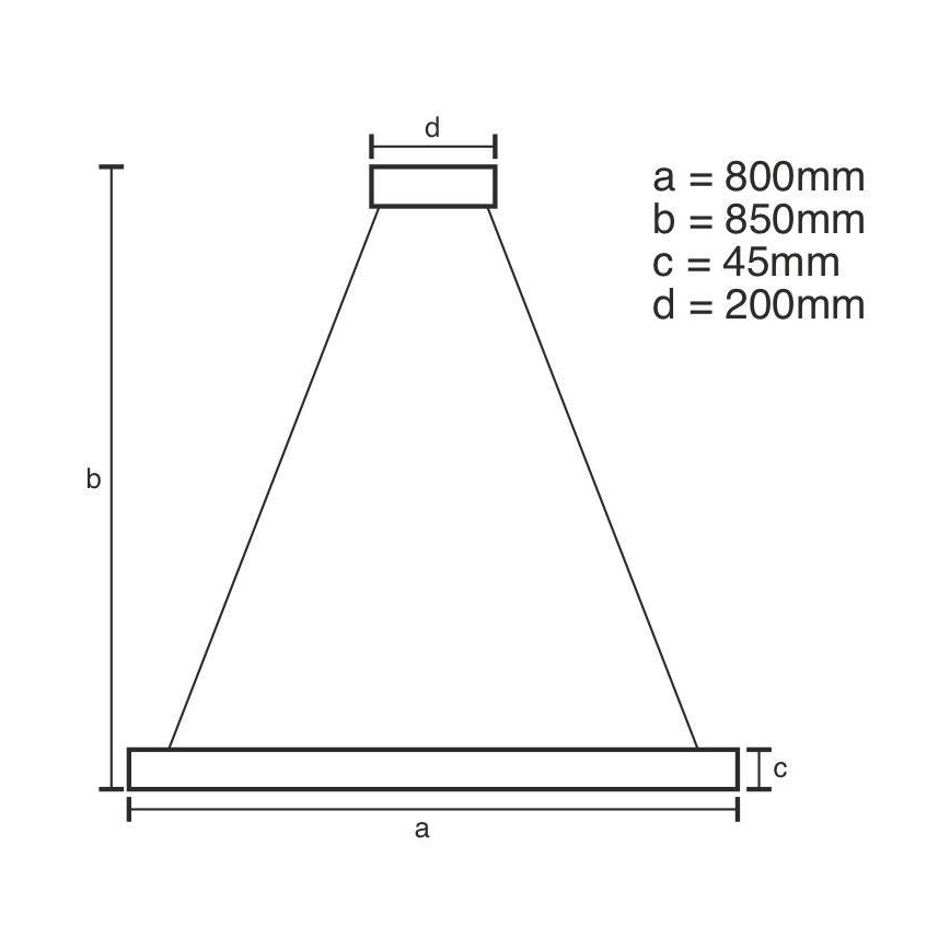 LED Stmievateľný luster na lanku LED/100W/230V 3000-6500K pr. 80 cm + diaľkové ovládanie