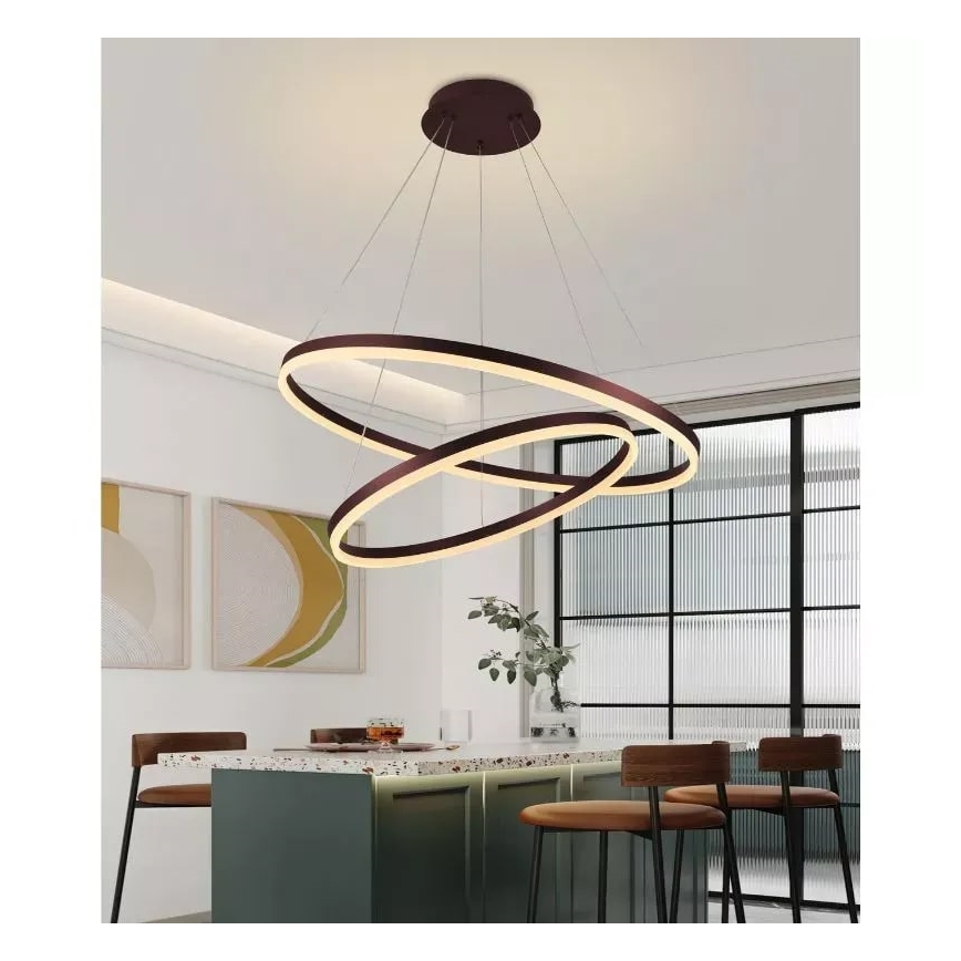 LED Stmievateľný luster na lanku LED/100W/230V 3000-6500K + diaľkové ovládanie