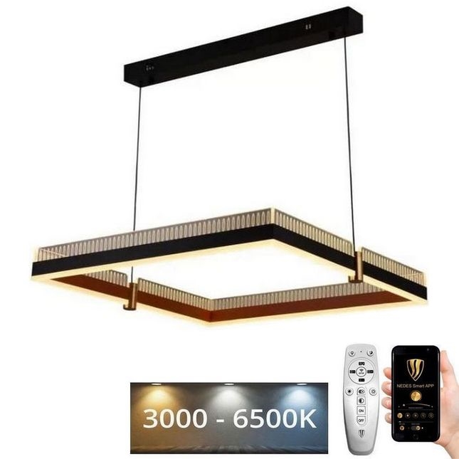 LED Stmievateľný luster na lanku LED/100W/230V 3000-6500K + diaľkové ovládanie