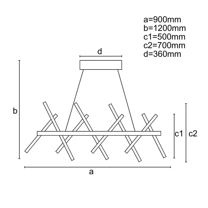 LED Stmievateľný luster na lanku LED/100W/230V 3000-6500K + diaľkové ovládanie