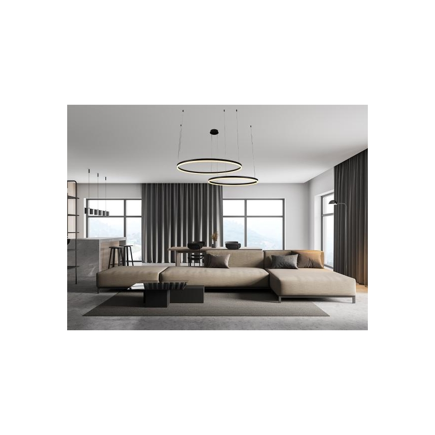 LED Stmievateľný luster na lanku LED/100W/230V 3000-6500K + diaľkové ovládanie