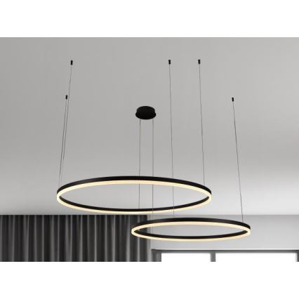 LED Stmievateľný luster na lanku LED/100W/230V 3000-6500K + diaľkové ovládanie