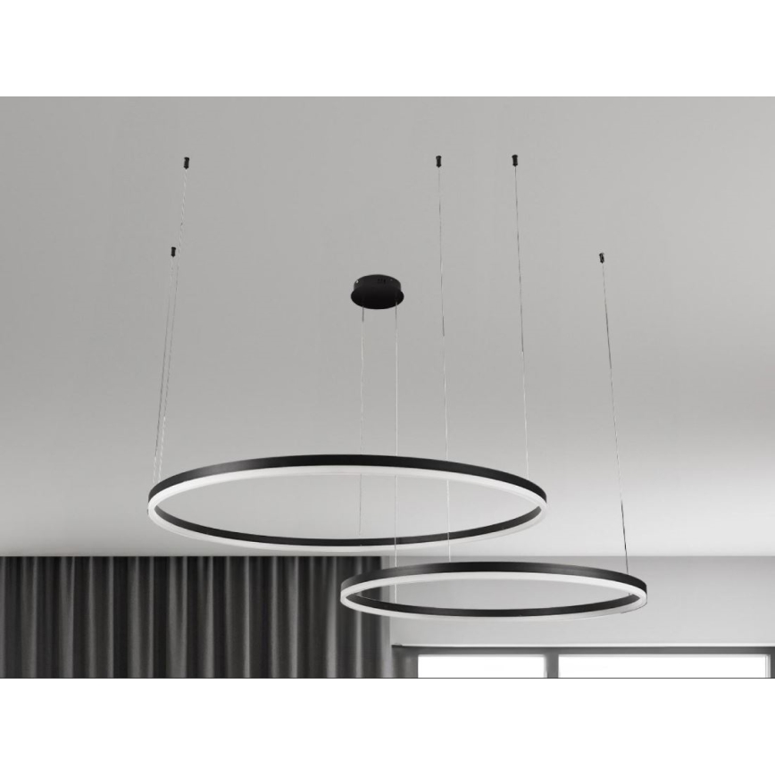 LED Stmievateľný luster na lanku LED/100W/230V 3000-6500K + diaľkové ovládanie