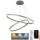 LED Stmievateľný luster na lanku LED/100W/230V 3000-6500K pr. 80 cm + diaľkové ovládanie