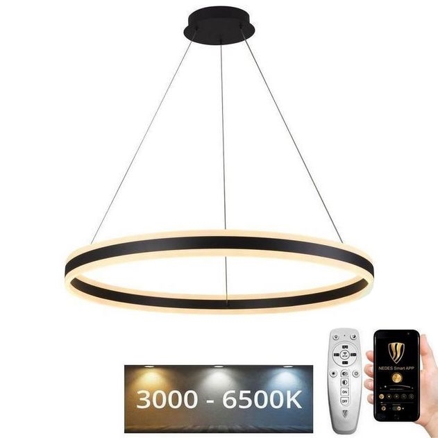 LED Stmievateľný luster na lanku LED/110W/230V 3000-6500K + diaľkové ovládanie