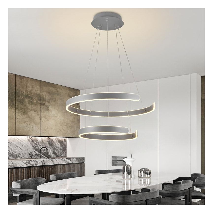 LED Stmievateľný luster na lanku LED/120W/230V 3000-6500K + diaľkové ovládanie