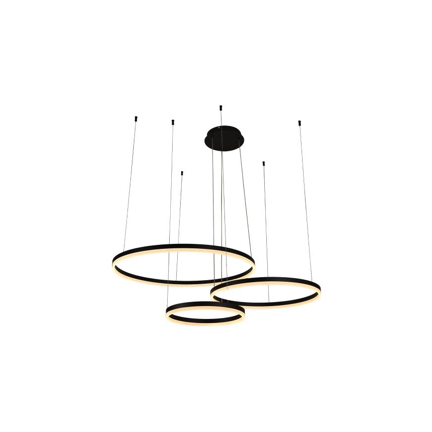 LED Stmievateľný luster na lanku LED/125W/230V 3000-6500K pr. 80 cm + diaľkové ovládanie