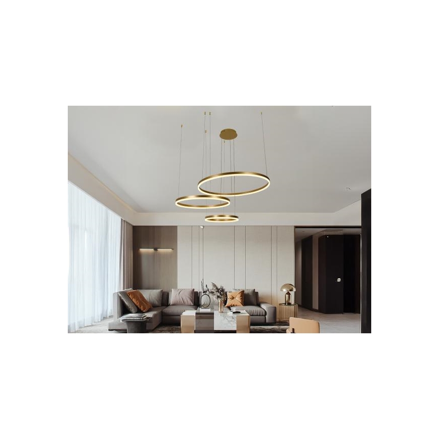 LED Stmievateľný luster na lanku LED/125W/230V 3000-6500K + diaľkové ovládanie