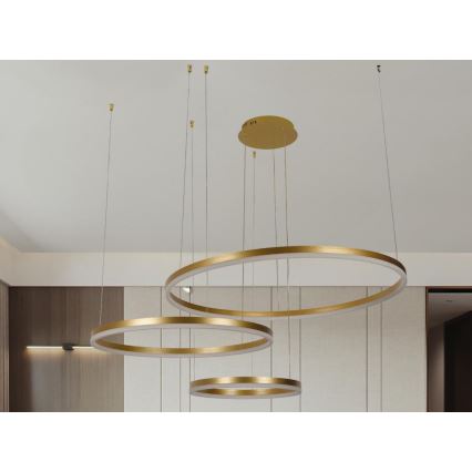LED Stmievateľný luster na lanku LED/125W/230V 3000-6500K + diaľkové ovládanie