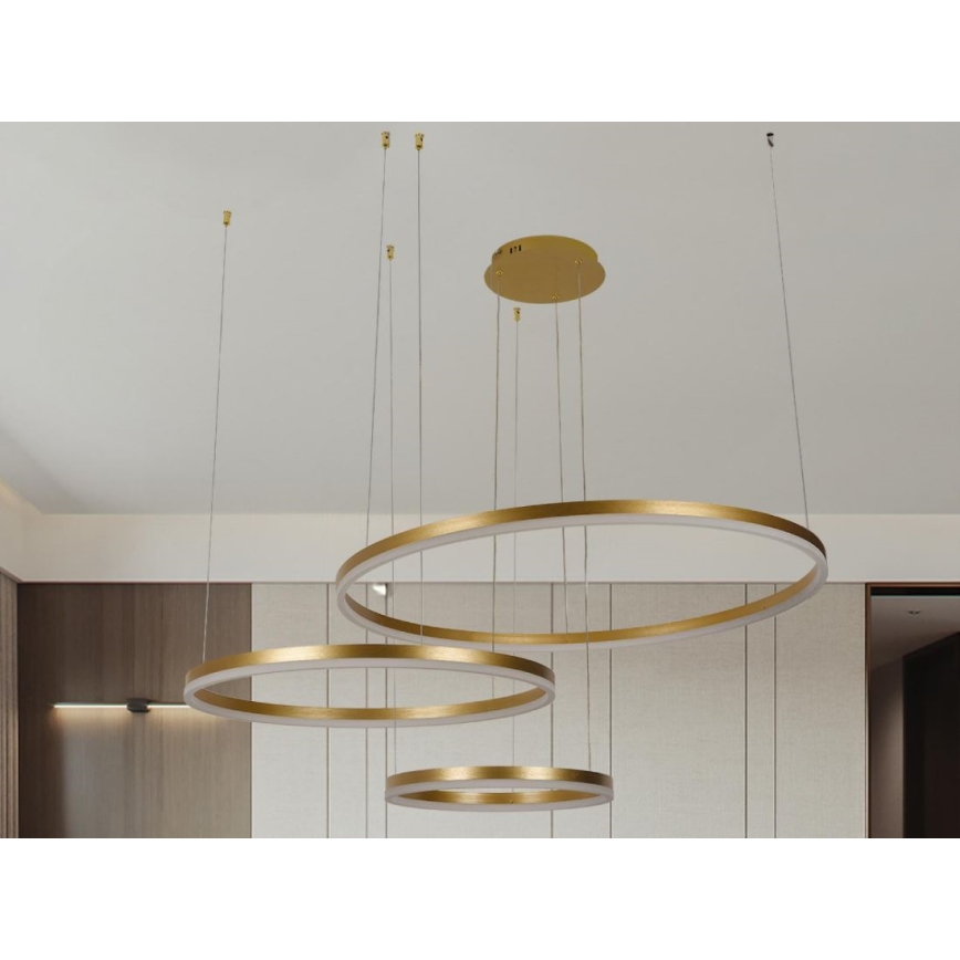 LED Stmievateľný luster na lanku LED/125W/230V 3000-6500K + diaľkové ovládanie