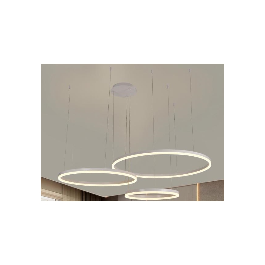 LED Stmievateľný luster na lanku LED/125W/230V 3000-6500K + diaľkové ovládanie