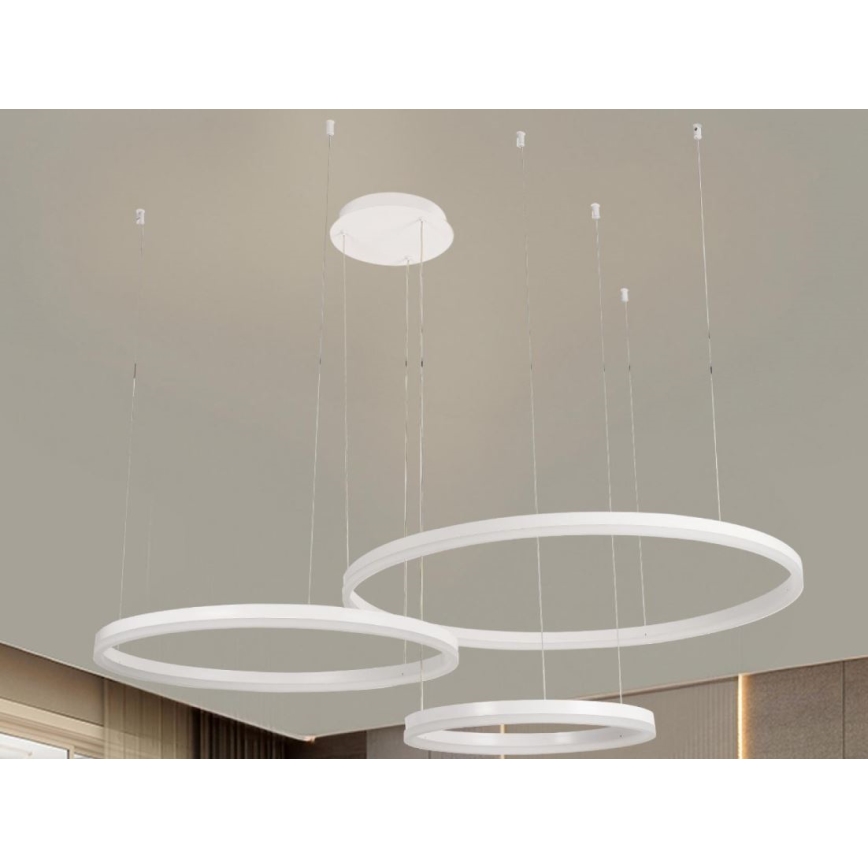 LED Stmievateľný luster na lanku LED/125W/230V 3000-6500K + diaľkové ovládanie