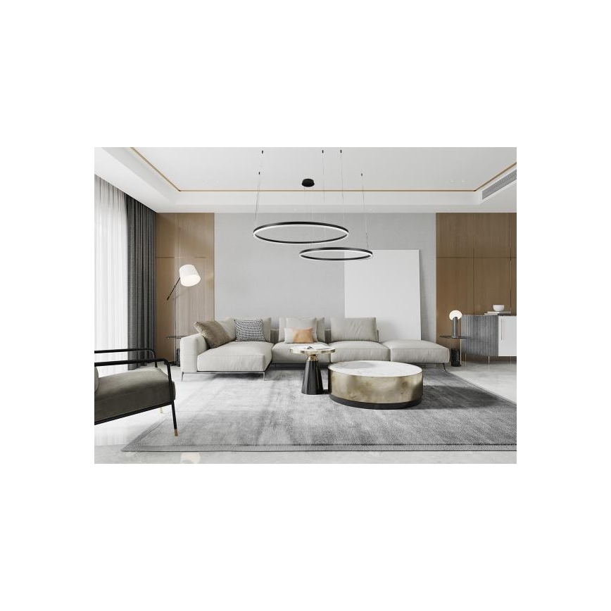 LED Stmievateľný luster na lanku LED/128W/230V 3000-6500K + diaľkové ovládanie
