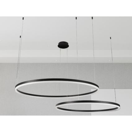 LED Stmievateľný luster na lanku LED/128W/230V 3000-6500K + diaľkové ovládanie